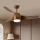 Immax NEO 07286L - LED Stmievateľný stropný ventilátor WAVE LED/18W/230V Wi-Fi Tuya hnedá + diaľkové ovládanie