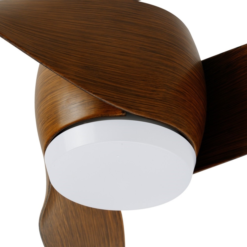 Immax NEO 07286L - LED stropný ventilátor WAVE LED/18W/230V Wi-Fi Tuya, hnedý, priemer 132 cm + diaľkové ovládanie