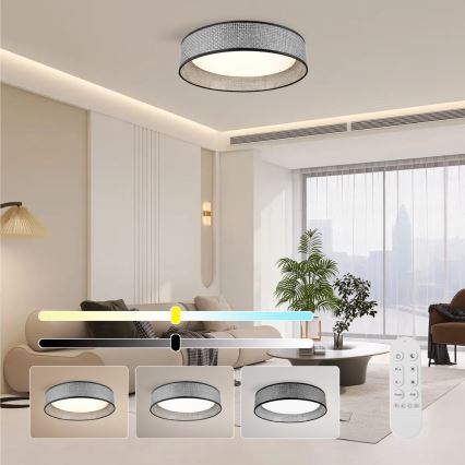 Immax NEO 07287L - LED+CCT Stmievateľné stropné svietidlo LONA LED/36W/230V 3000-6000K Wi-Fi Tuya priemer 45,5 cm + diaľkové ovládanie