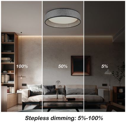 Immax NEO 07287L - LED+CCT Stmievateľné stropné svietidlo LONA LED/36W/230V 3000-6000K Wi-Fi Tuya priemer 45,5 cm + diaľkové ovládanie