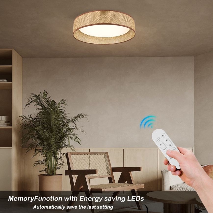 Immax NEO 07288L - LED+CCT stmievateľné stropné svietidlo LONA LED/36W/230V 3000-6000K Wi-Fi Tuya pr. 45,5 cm + diaľkové ovládanie