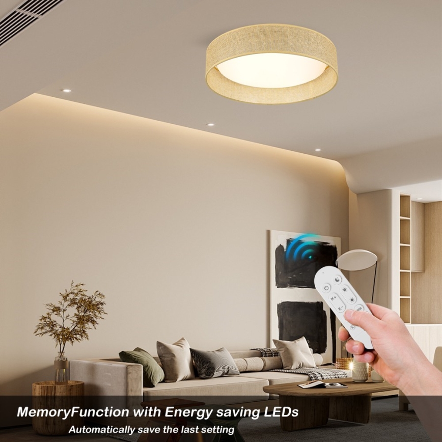 Immax NEO 07289L - LED+CCT stmievateľné stropné svietidlo LONA LED/36W/230V 3000-6000K Wi-Fi Tuya priemer 45,5 cm + diaľkové ovládanie