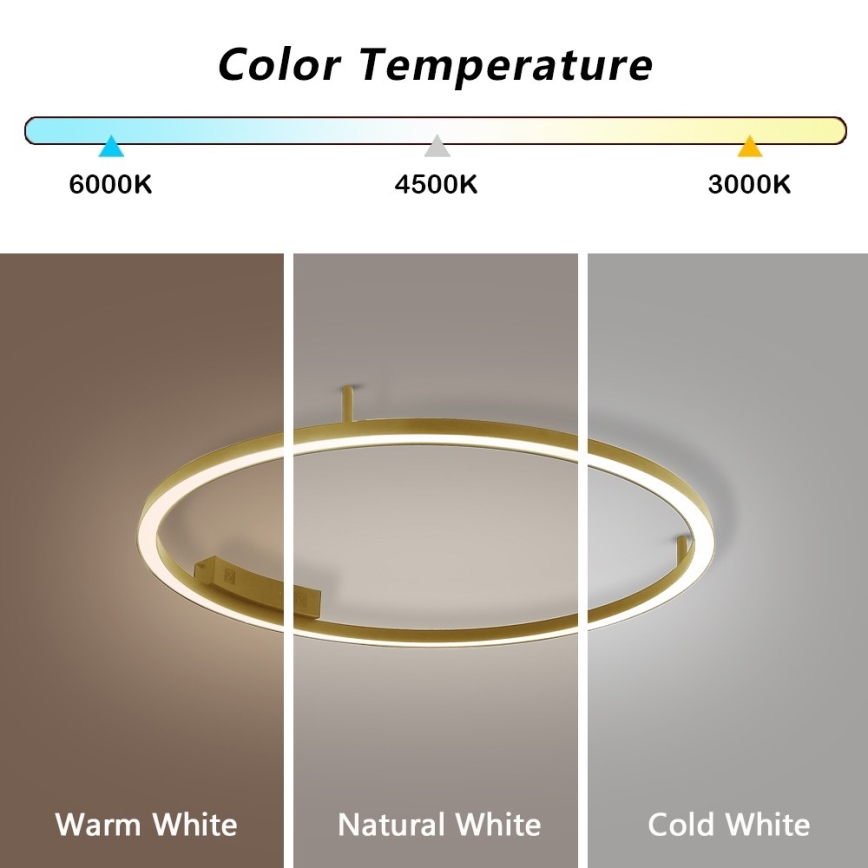 Immax NEO 07291-80G - LED+CCT stmievateľné stropné svietidlo FINO LED/55W/230V 2700-6500K Tuya priemer 80 cm + diaľkové ovládanie