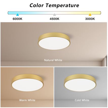 Immax NEO 07292L - LED+CCT Stmievateľné stropné svietidlo SEMPLICI LED/36W/230V 2700-6500K pr. 40 cm + diaľkové ovládanie