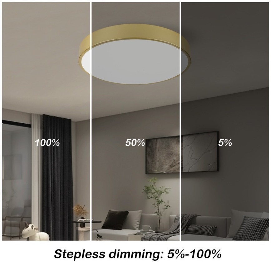 Immax NEO 07292L - LED+CCT Stmievateľné stropné svietidlo SEMPLICI LED/36W/230V 2700-6500K pr. 40 cm + diaľkové ovládanie
