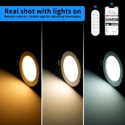 Immax NEO 07294L - LED stmievateľné podhľadové svietidlo DOWN LED/36W/230V Wi-Fi pr. 23 cm čierna