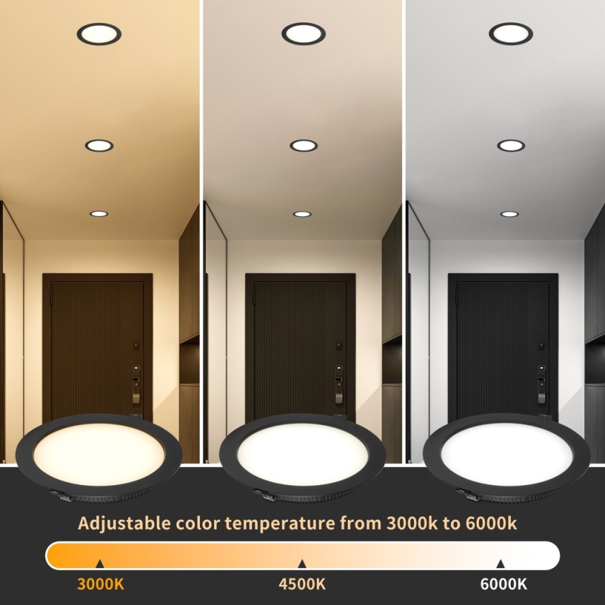 Immax NEO 07294L - LED stmievateľné podhľadové svietidlo DOWN LED/36W/230V Wi-Fi Tuya pr. 23 cm čierna