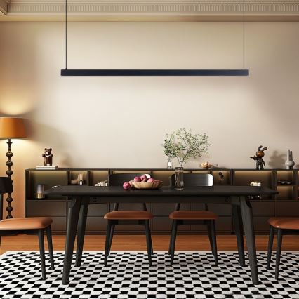 Immax NEO 07307L - LED stmievateľný luster na lane MADEIRA LED/33W/230V Wi-Fi Tuya 152 cm čierna + diaľkové ovládanie