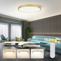 Immax NEO 07311L - LED stmievateľné stropné svietidlo SEMPLICI LED/96W/230V pr. 80 cm Wi-Fi Tuya zlatá + diaľkové ovládanie