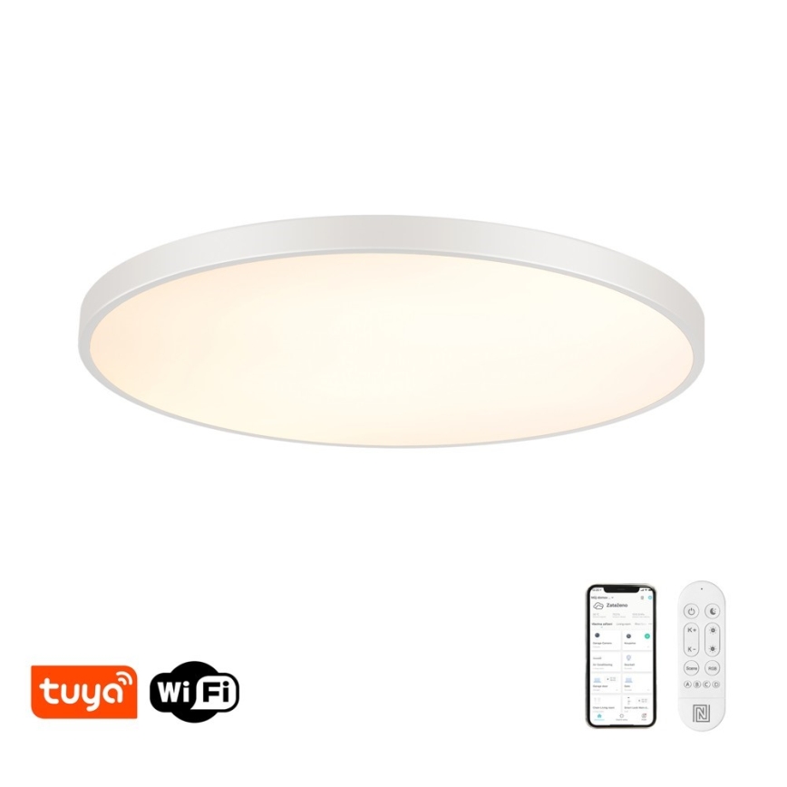 Immax NEO 07316L - LED stmievateľné stropné svietidlo SEMPLICI LED/128W/230V pr. 100 cm Wi-Fi Tuya biela + diaľkové ovládanie