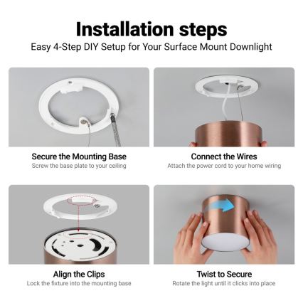 Immax NEO 07319L - LED stmievateľné stropné svietidlo RONDATE LED/18W/230V priemer 11,5 cm Wi-Fi Tuya ružové zlato