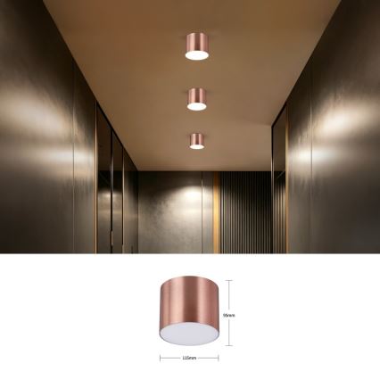 Immax NEO 07319L - LED stmievateľné stropné svietidlo RONDATE LED/18W/230V priemer 11,5 cm Wi-Fi Tuya ružové zlato