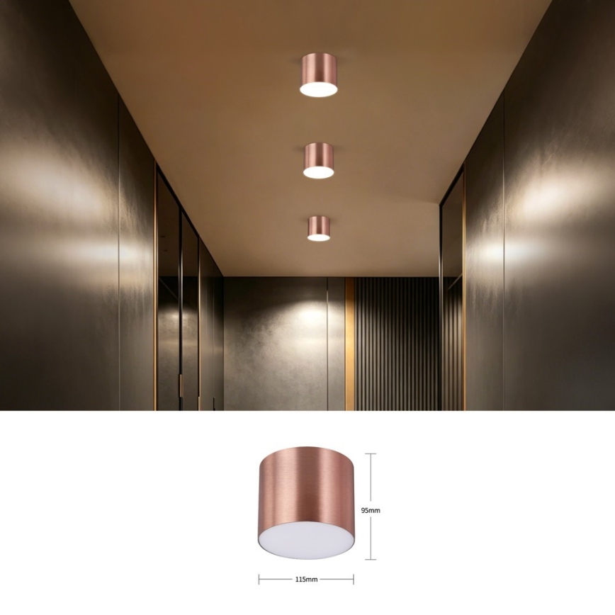 Immax NEO 07319L - LED stmievateľné stropné svietidlo RONDATE LED/18W/230V priemer 11,5 cm Wi-Fi Tuya ružové zlato
