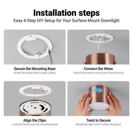 Immax NEO 07320L - LED stmievateľné stropné svietidlo RONDATE LED/32W/230V priemer 16,5 cm Wi-Fi Tuya ružové zlato