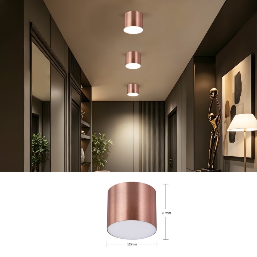 Immax NEO 07320L - LED stmievateľné stropné svietidlo RONDATE LED/32W/230V priemer 16,5 cm Wi-Fi Tuya ružové zlato