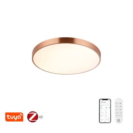 Immax NEO 07322L - LED stmievateľné stropné svietidlo NEO LITE SEMPLICI LED/60W/230V, priemer 60 cm, v medenej farbe + diaľkové ovládanie