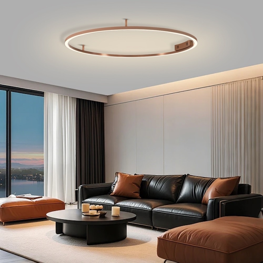 Immax NEO 07325-120C - Stmievateľné LED stropné svietidlo FINO LED/72W/230V 120 cm Tuya rose gold + diaľkové ovládanie