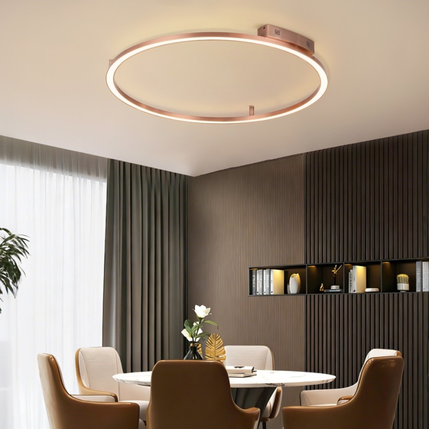 Immax NEO 07325-120C - Stmievateľné LED stropné svietidlo FINO LED/72W/230V 120 cm Tuya rose gold + diaľkové ovládanie