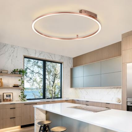 Immax NEO 07325-120C - Stmievateľné LED stropné svietidlo FINO LED/72W/230V 120 cm Tuya rose gold + diaľkové ovládanie