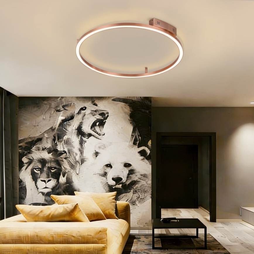 Immax NEO 07326-80C - LED stmievateľné stropné svietidlo FINO LED/55W/230V 80 cm Tuya ružové zlato + diaľkové ovládanie