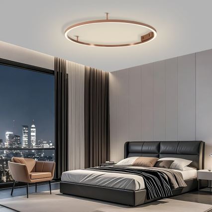 Immax NEO 07326-80C - LED stmievateľné stropné svietidlo FINO LED/55W/230V 80 cm Tuya ružové zlato + diaľkové ovládanie