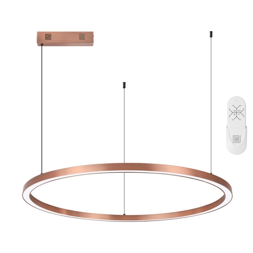 Immax NEO 07327L - LED stmievateľný luster na lane FINO LED/55W/230V 80 cm ružové zlato Tuya + diaľkové ovládanie