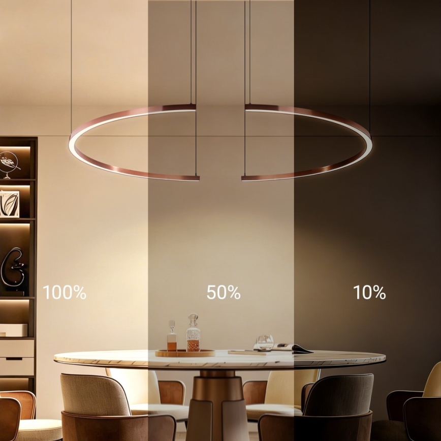 Immax NEO 07328L - LED stmievateľný luster na lane FINO LED/72W/230V 120 cm ružové zlato Tuya + diaľkové ovládanie
