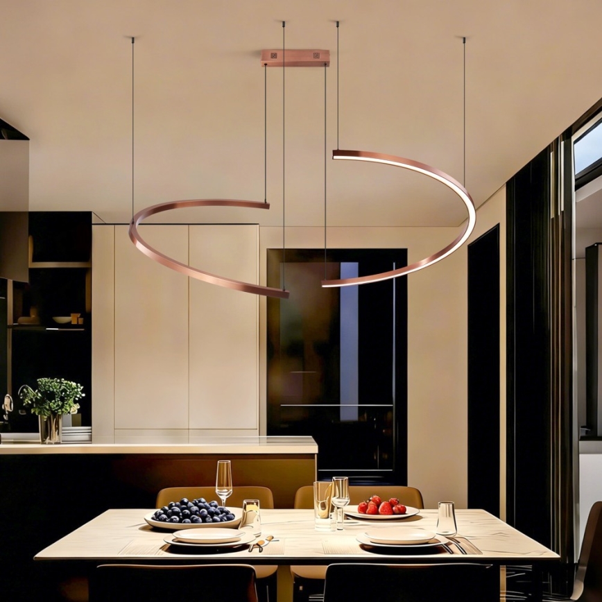 Immax NEO 07328L - LED stmievateľný luster na lane FINO LED/72W/230V 120 cm ružové zlato Tuya + diaľkové ovládanie