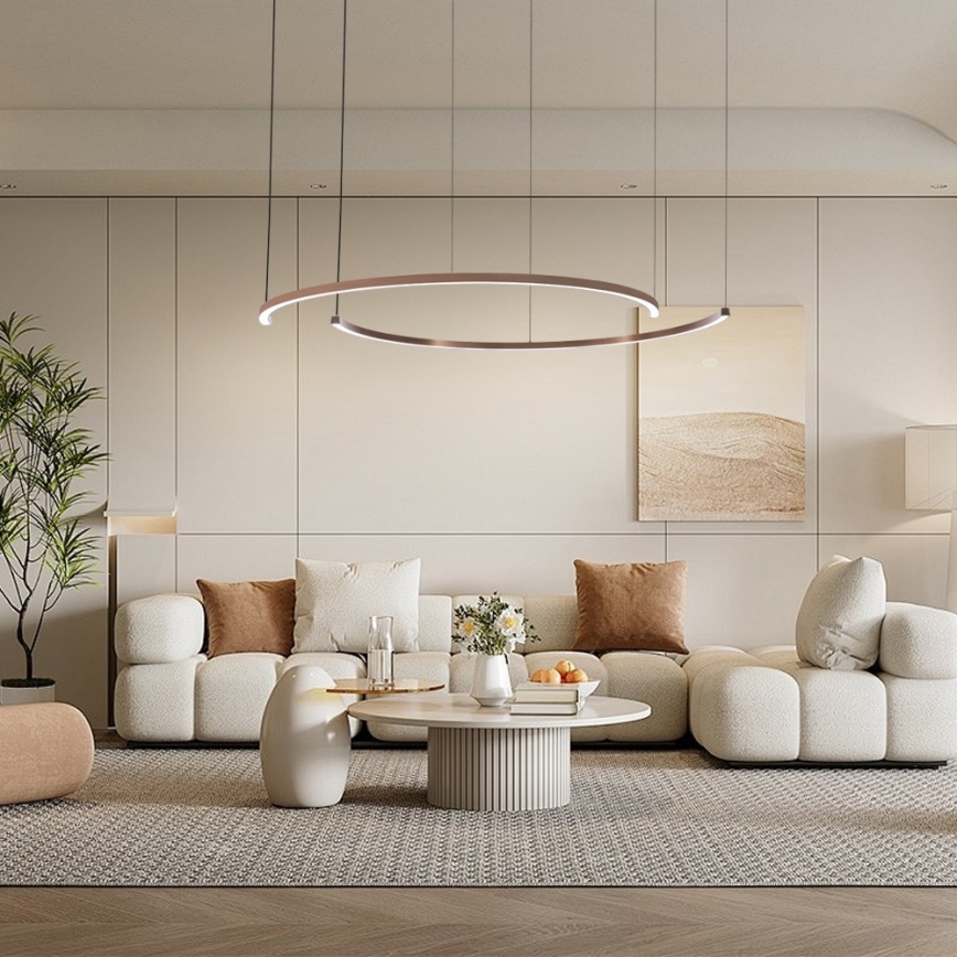 Immax NEO 07328L - LED stmievateľný luster na lane FINO LED/72W/230V 120 cm ružové zlato Tuya + diaľkové ovládanie