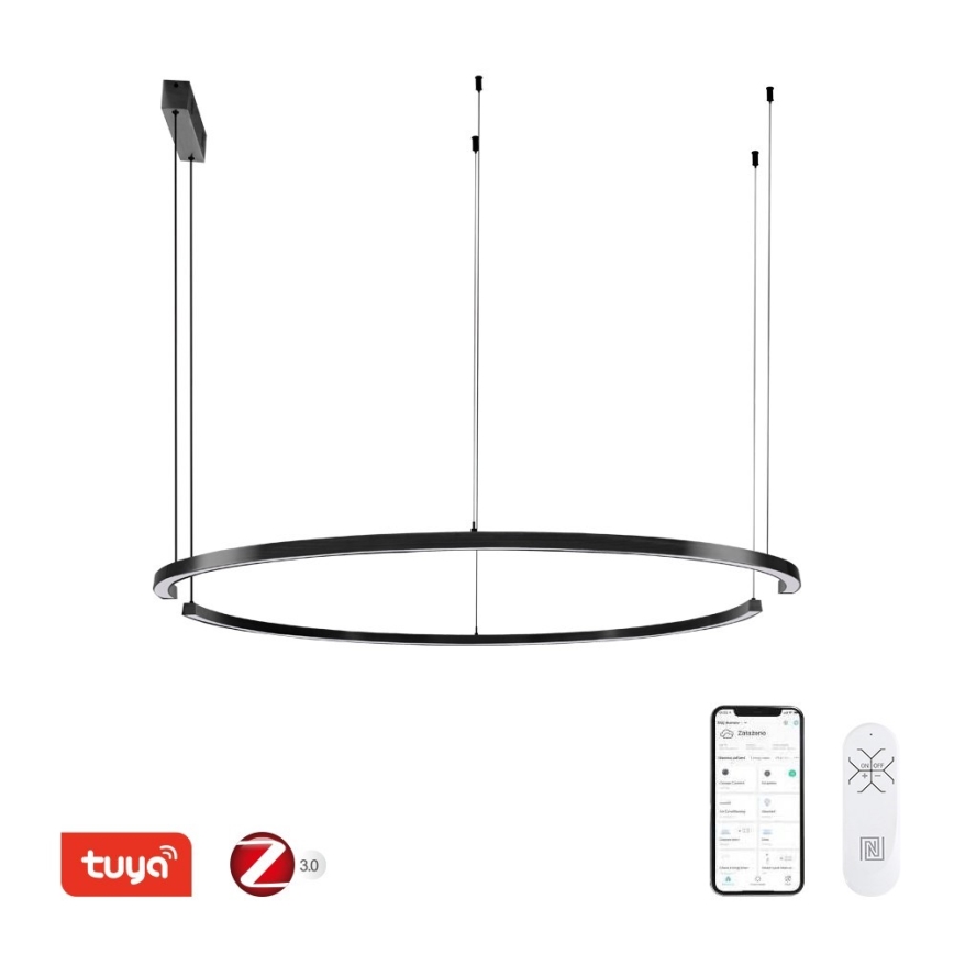 Immax NEO 07329L - LED stmievateľný luster na lanku FINO LED/72W/230V 120 cm čierna Tuya + diaľkové ovládanie