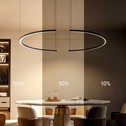 Immax NEO 07329L - LED stmievateľný luster na lanku FINO LED/72W/230V 120 cm čierna Tuya + diaľkové ovládanie