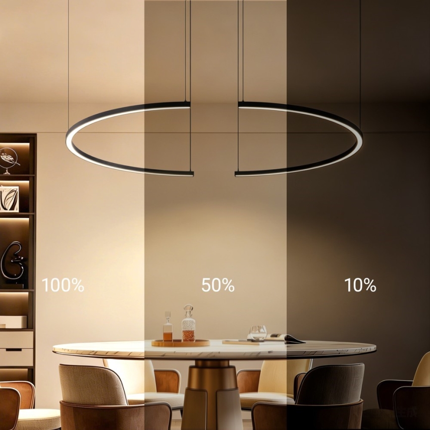 Immax NEO 07329L - LED stmievateľný luster na lanku FINO LED/72W/230V 120 cm čierna Tuya + diaľkové ovládanie