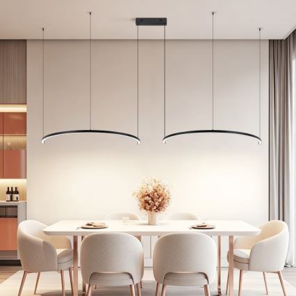 Immax NEO 07329L - LED stmievateľný luster na lanku FINO LED/72W/230V 120 cm čierna Tuya + diaľkové ovládanie