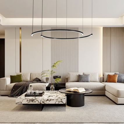 Immax NEO 07329L - LED stmievateľný luster na lanku FINO LED/72W/230V 120 cm čierna Tuya + diaľkové ovládanie