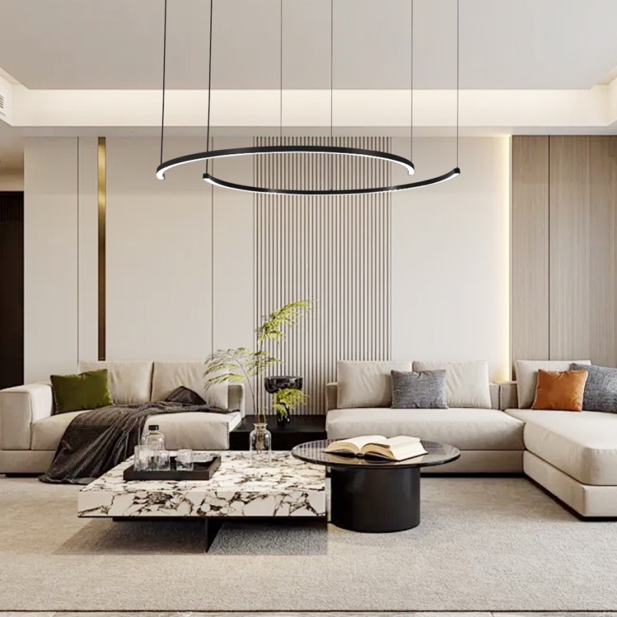 Immax NEO 07329L - LED stmievateľný luster na lanku FINO LED/72W/230V 120 cm čierna Tuya + diaľkové ovládanie