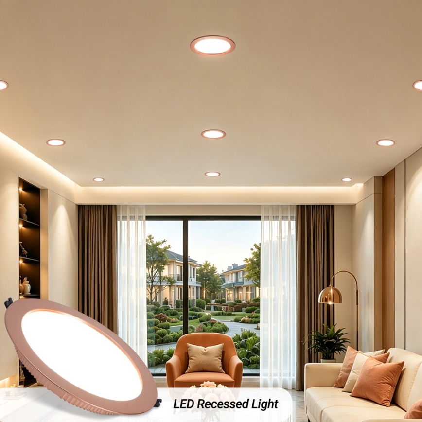 Immax NEO 07331L - LED stmievateľné podhľadové svietidlo DOWN LED/36W/230V Wi-Fi Tuya Ø 23 cm ružovo-zlaté