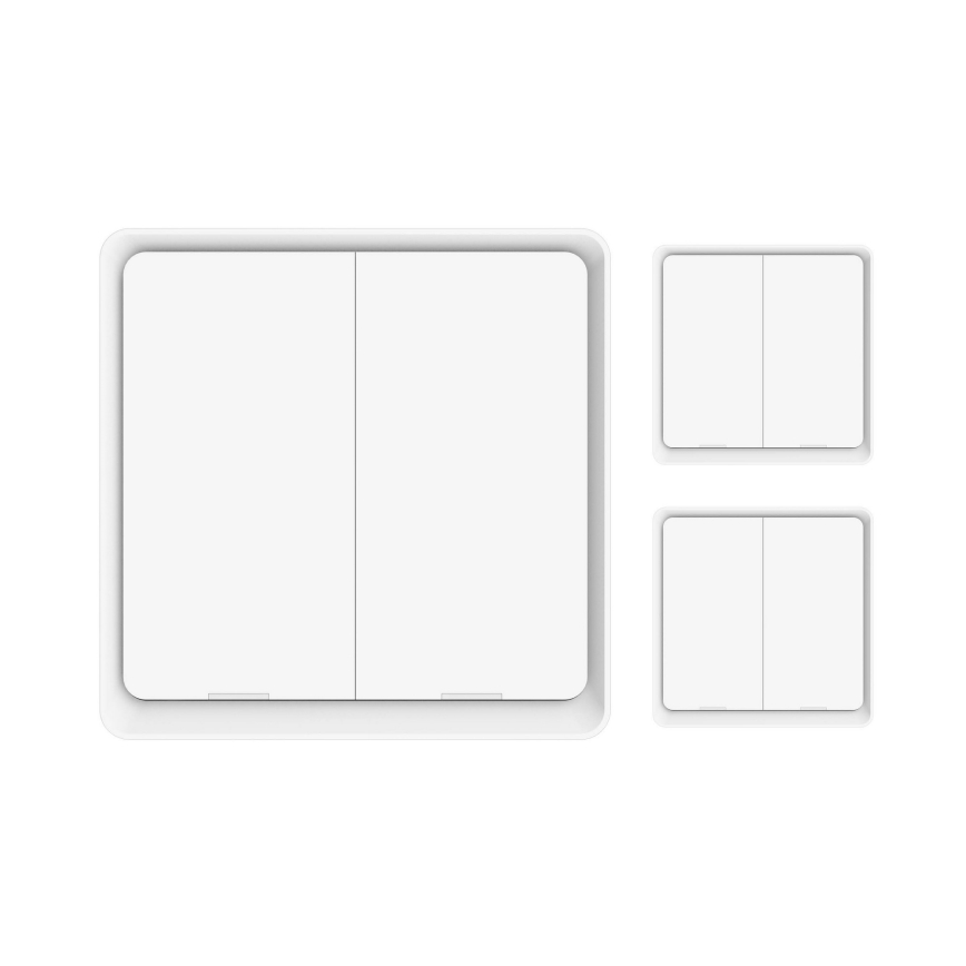 Immax NEO 07507C - SADA 3x Vypínač 2-tlačidlový SMART 3xCR2430 Zigbee 3.0 Tuya