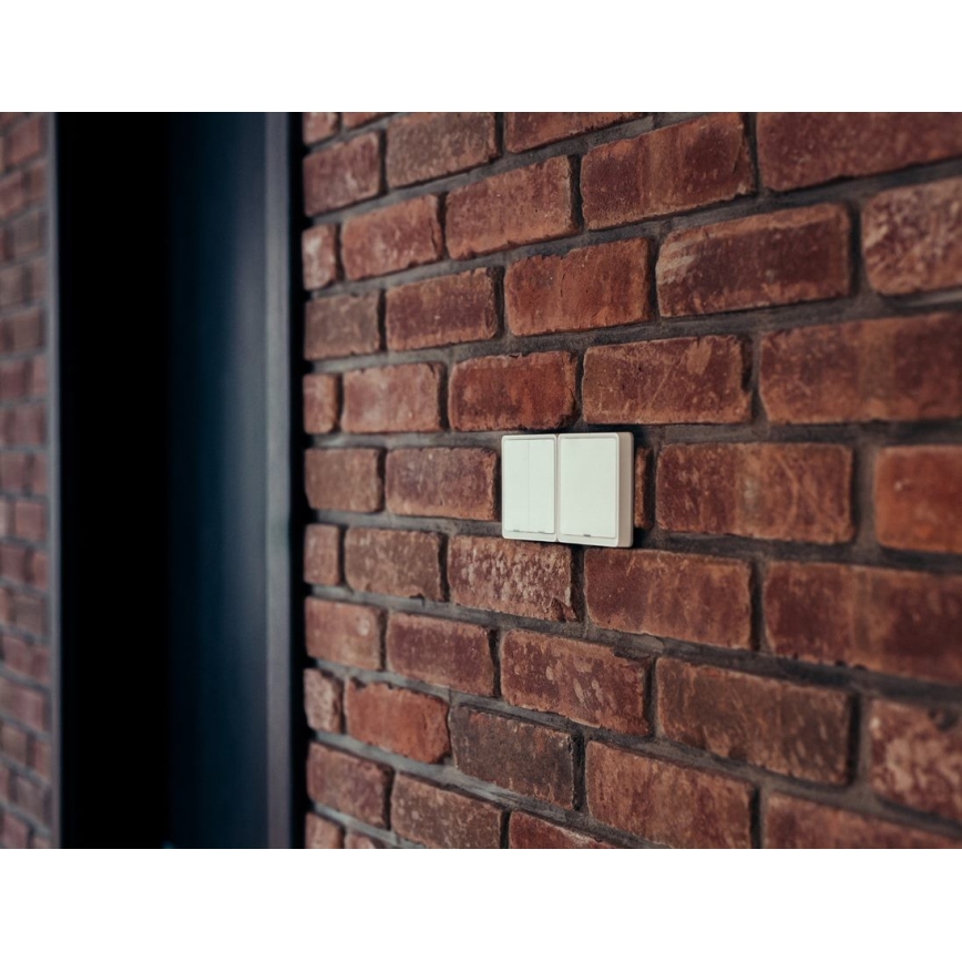 Immax NEO 07507L - Vypínač 2-tlačidlový SMART 1xCR2430 Zigbee 3.0 Tuya