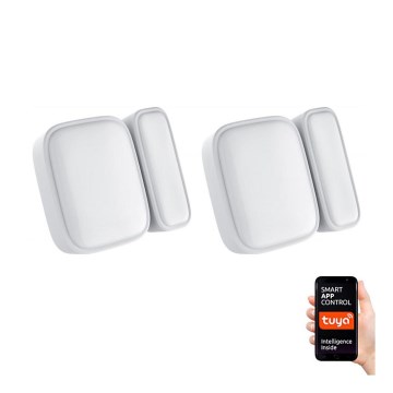 Immax NEO 07511L - SADA 2x Magnetické čidlo na okná a dvere SMART 1xCR2032 Zigbee Tuya