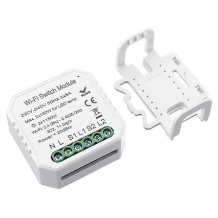 Immax NEO 07516L - Inteligentný kontrolór NEO LITE V3 2-tlačidlový Wi-Fi Tuya