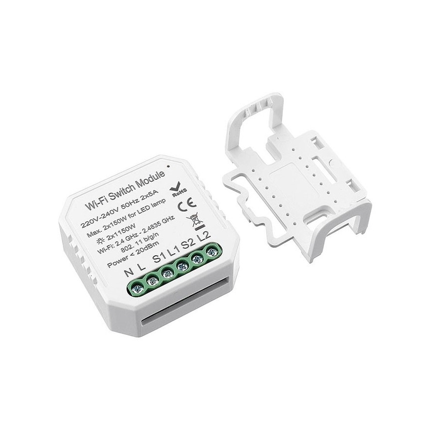 Immax NEO 07516L - Inteligentný kontrolór NEO LITE V3 2-tlačidlový Wi-Fi Tuya