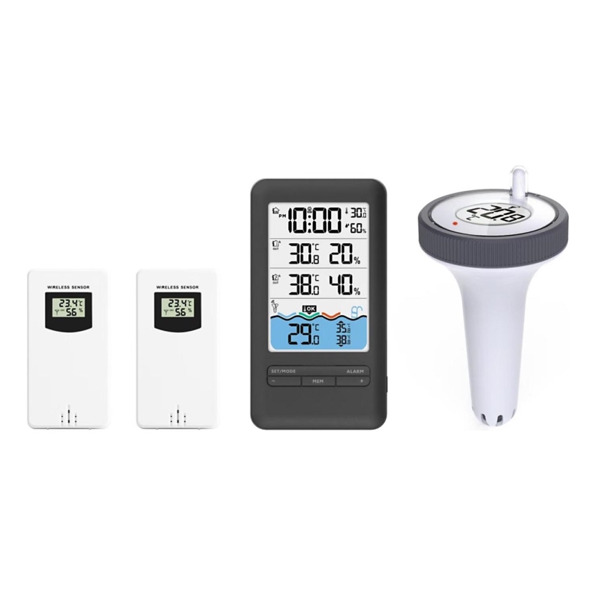 Immax NEO 07529L - Inteligentné teplotné čidlo do bazéna + 2x vnútorné čidlo teploty a vlhkosti Wi-Fi Tuya