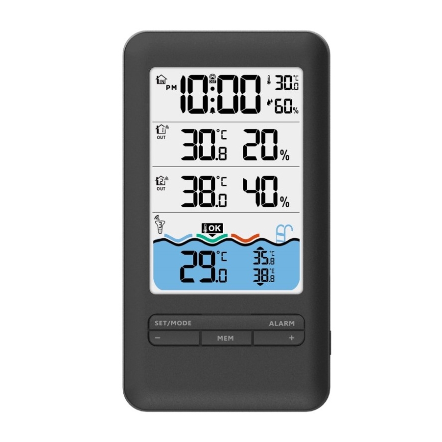 Immax NEO 07529L - Inteligentné teplotné čidlo do bazéna + 2x vnútorné čidlo teploty a vlhkosti Wi-Fi Tuya