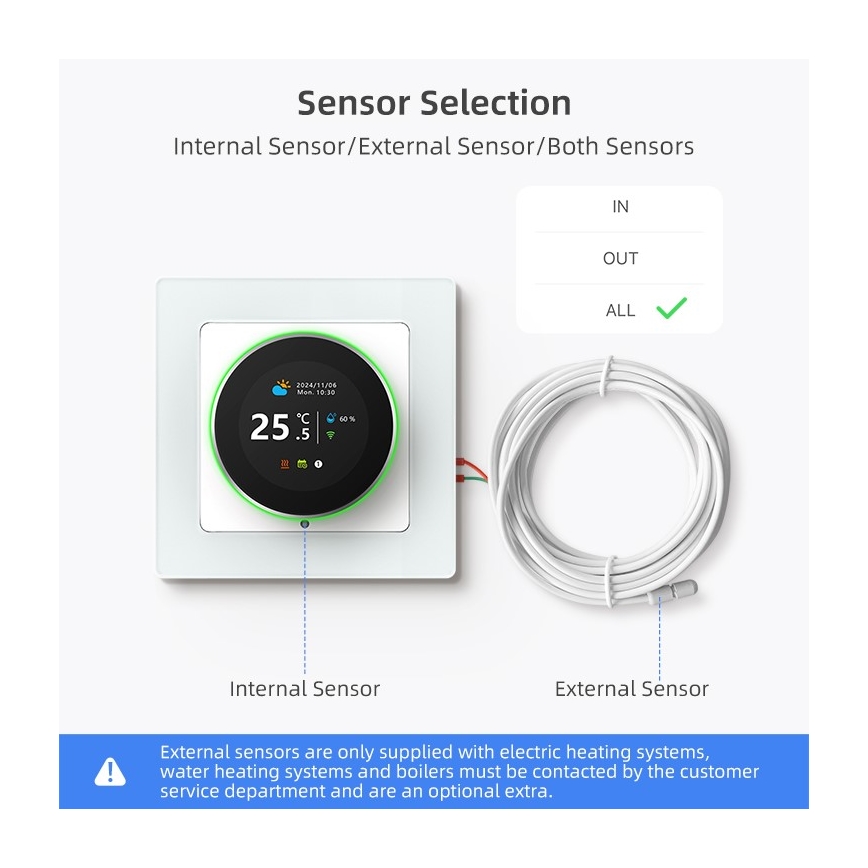 Immax NEO 07535L - Termostat pre elektrické podlahové kúrenie SMART 230V/16A Wi-Fi Tuya