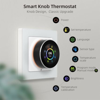 Immax NEO 07535L - Termostat pre elektrické podlahové kúrenie SMART 230V/16A Wi-Fi Tuya