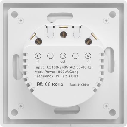 Immax NEO 07538L - SMART 1‑tlačidlový vypínač 230 V, Wi‑Fi Tuya