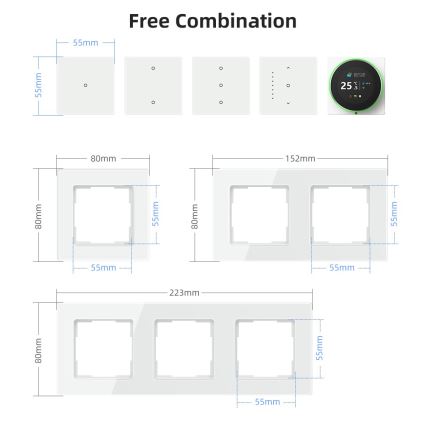 Immax NEO 07539L - 2-tlačidlový SMART vypínač 230V Wi-Fi Tuya