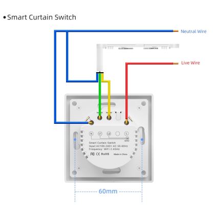 Immax NEO 07540L - Inteligentný vypínač na ovládanie žalúzií a roliet 230V Wi-Fi Tuya