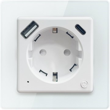 Immax NEO 07552L - Inteligentná zásuvka F 16A/230V + 1xUSB-A+1xUSB C PD 20W Tuya