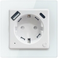 Immax NEO 07552L - Inteligentná zásuvka typu F 16A/230V + 1x USB-A + 1x USB-C PD 20W